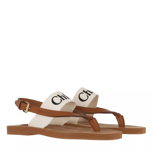 Chloé Logo Strap Sandals White Strappy sandaal
