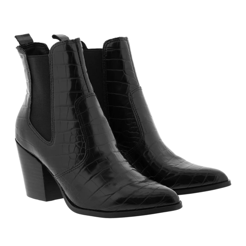 Steve Madden Patricia Bootie Black Croco Ankle Boot