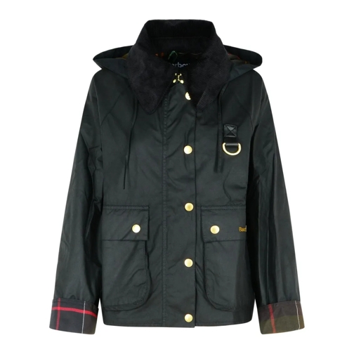 Barbour Overgangsjas Reighton' Black Waxed Cotton Jacket Black