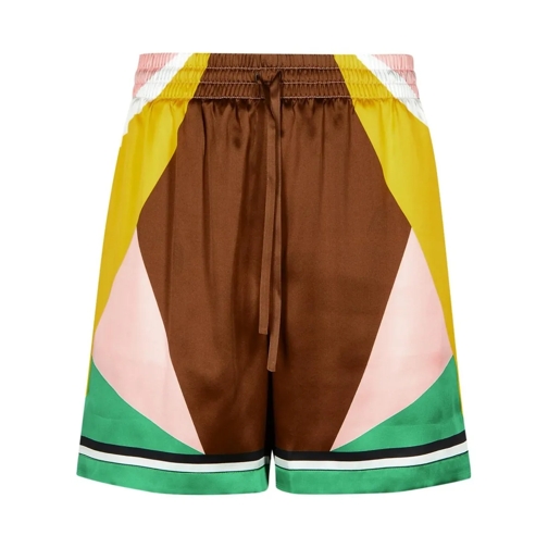 Casablanca Geometric Multicolor Silk Bermuda Shorts Multicolor Legere Shorts