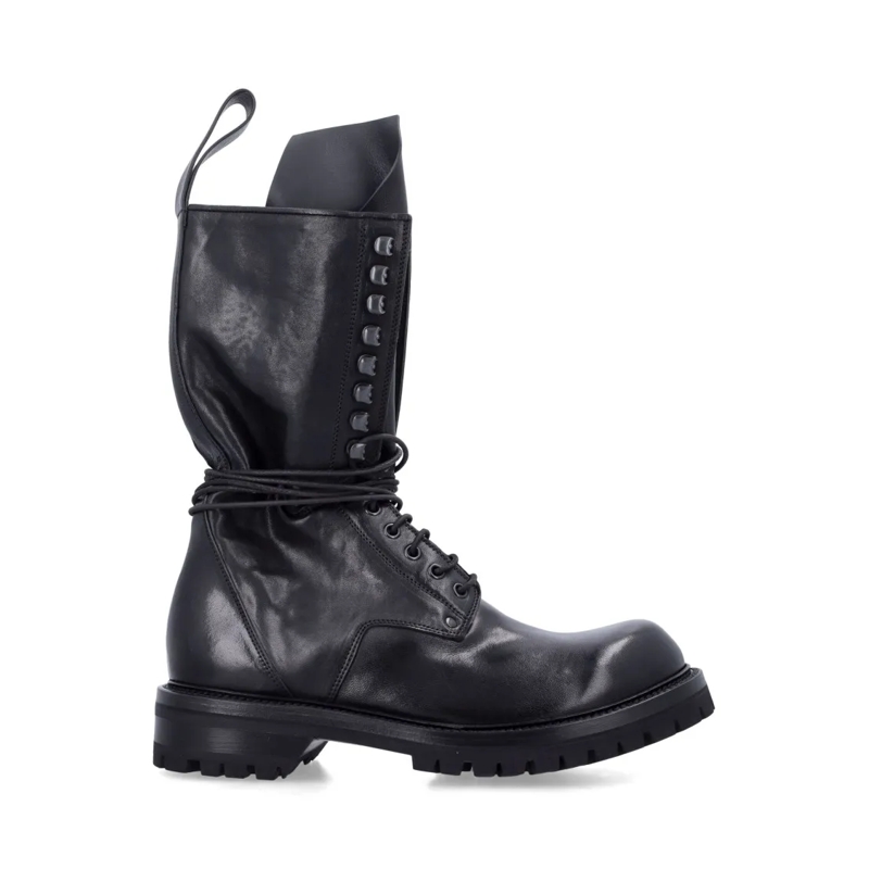 Rick Owens Laarzen Army Laced Boot Black