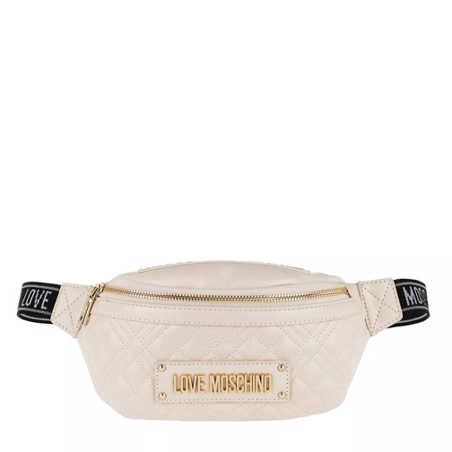 Love Moschino Borsa Quilted Nappa Belt Bag Avorio Crossbody Bag