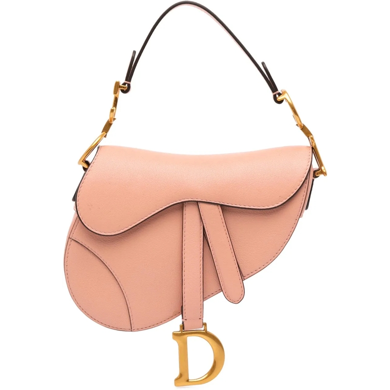 Christian Dior Schultertasche Mini Grained Calfskin Saddle Bag rose