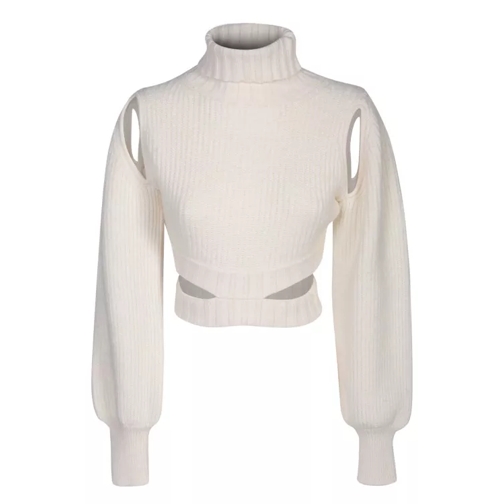 Andreadamo Cut-Out Details Sweater White 