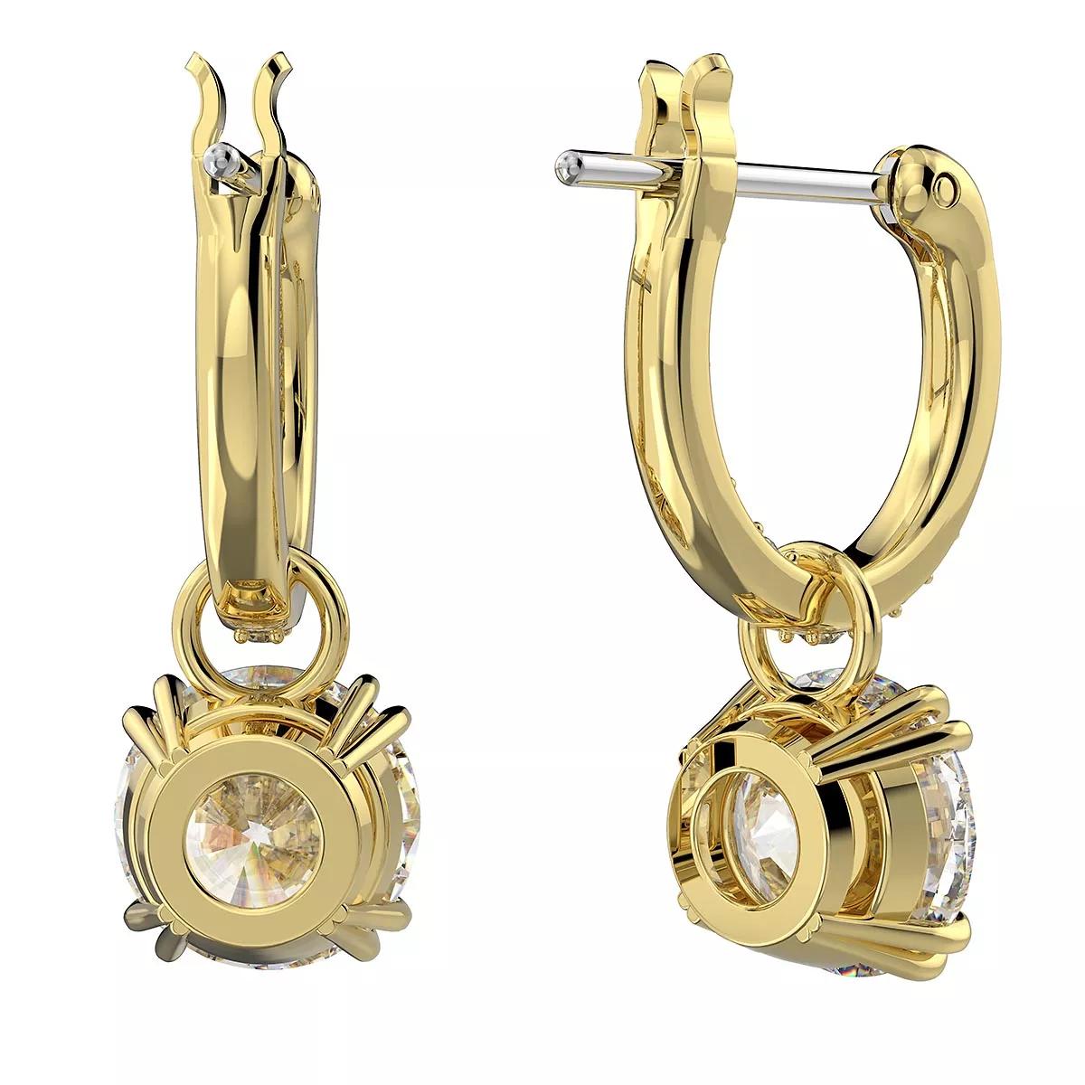 Thumbnail - Swarovski Ohrringe - Constella drop Round cut Gold-tone plated - Gr. unisize - in Gold - für Damen