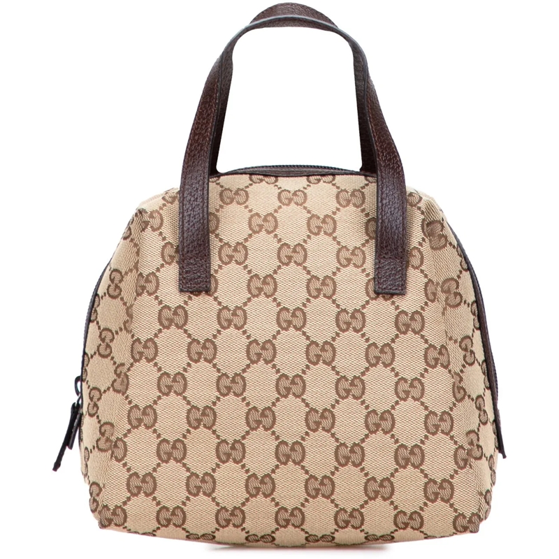 Gucci Fourre-tout Mini GG Canvas Balthus Tofu Bag braun