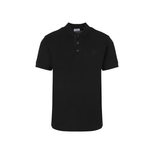 Burberry Black Cotton Eddie Polo Black Polo