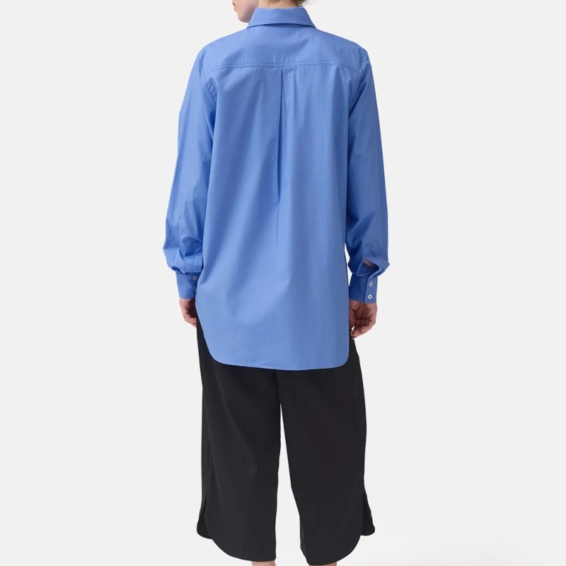 Helene Galwas Bluse Oversize Blusenhemd LUKA mittel-blau(Image 3)