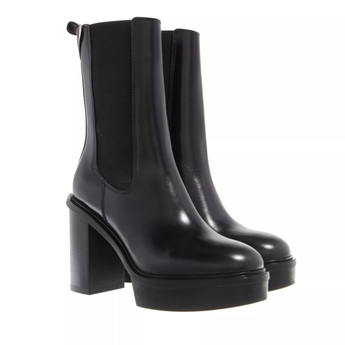 Tommy Hilfiger Elevated Plateau Chelsea Bootie Black Stivale Chelsea