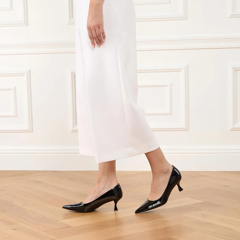 Love Moschino Pumps Rubber Logo Scarpa Donna Nero(Image 2)