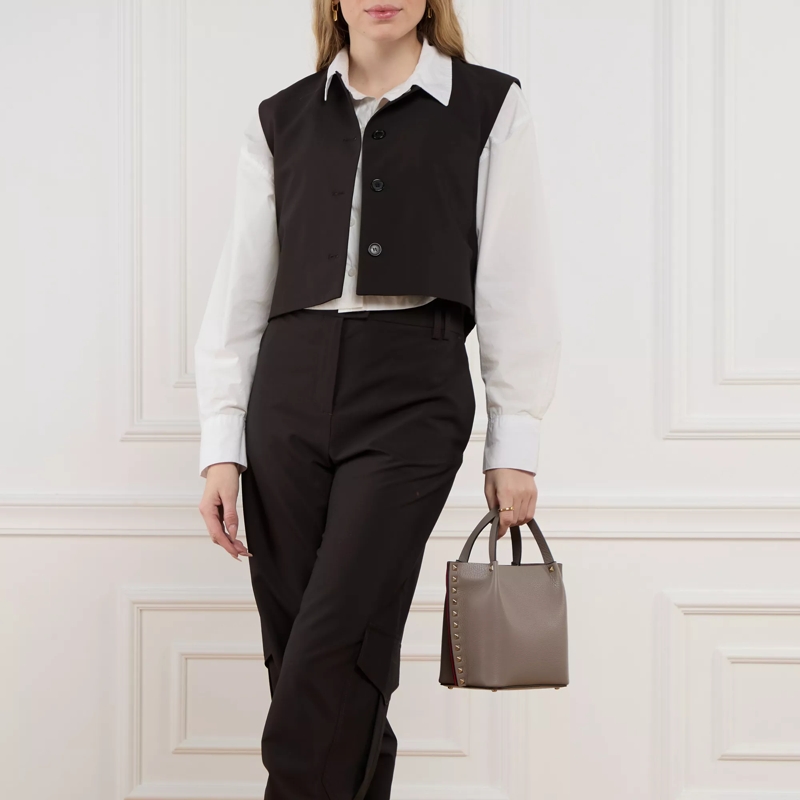 Valentino Garavani Tote Small Tote Rockstud  Brown(Image 3)