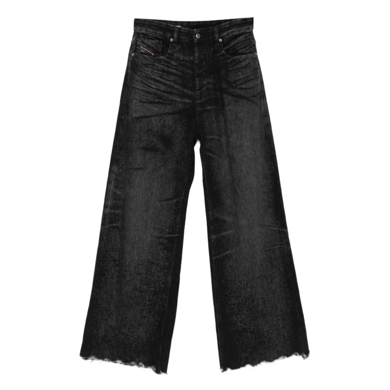 Diesel Jeans Classic Straight-Leg Jeans With Mid-Rise Waist Black