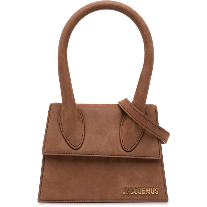 Jacquemus Schultertasche Nubuck Le Chiquito Moyen braun