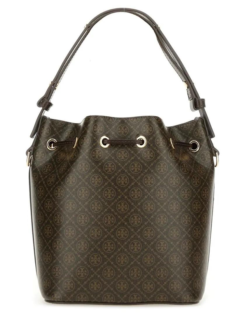 TORY BURCH Bucket bags Monogram T Bucket Bag in bruin