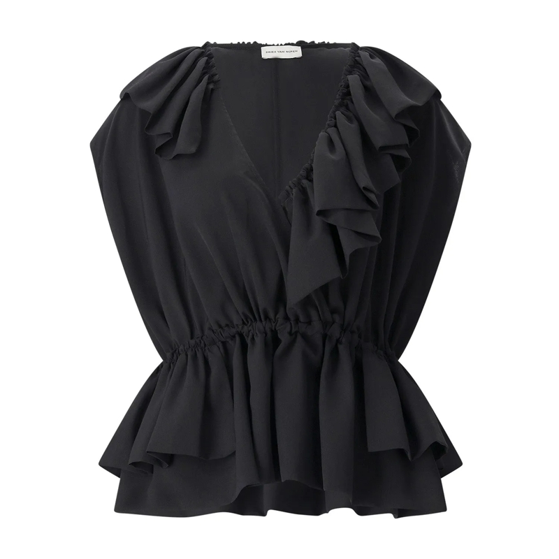 Dries Van Noten Bluse Blusenshirt Cally schwarz