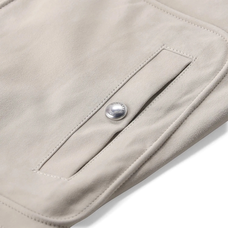 Eleventy Übergangsjacke Jacke aus Veloursleder beige(Image 4)