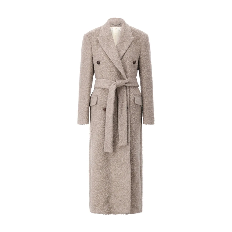 Golden Goose Übergangsmantel Double-Breasted Coat – Beige Grau(Image 2)