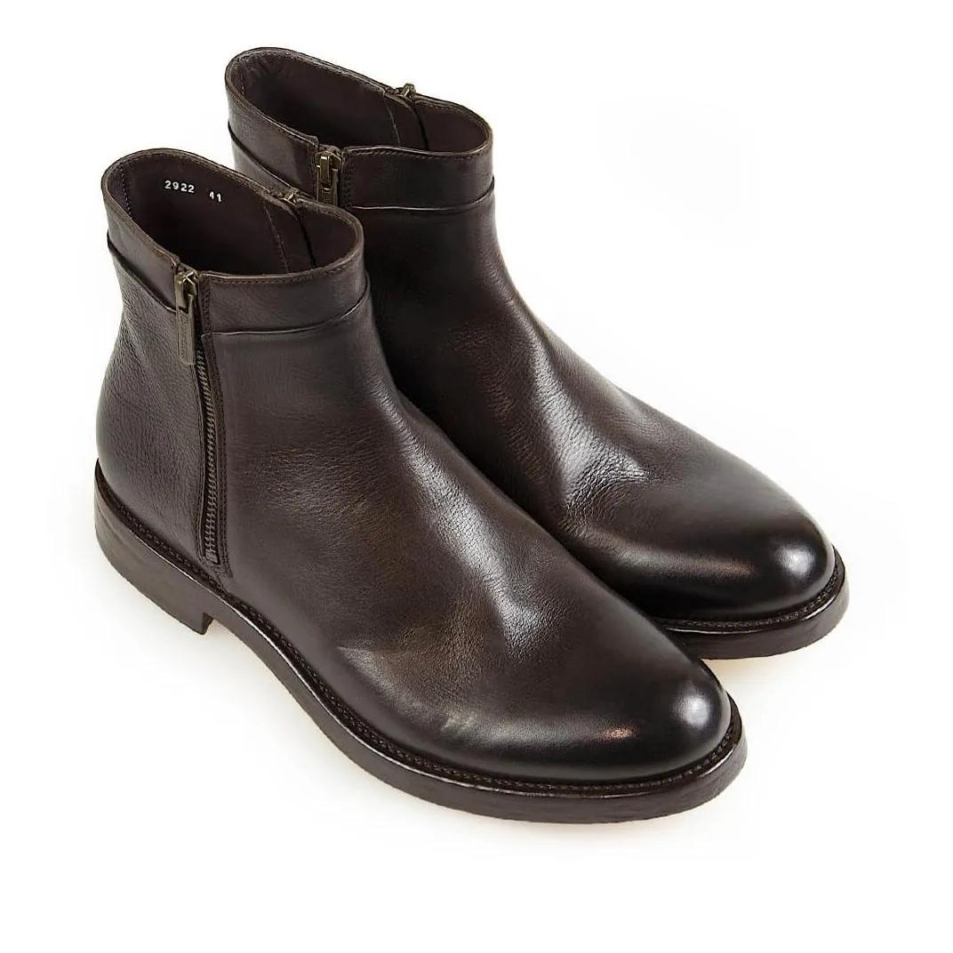 Doucal%27s Boots & Stiefeletten - DOUCAL%27S DUNKELBRAUNE STIEFELETTE MIT REISSVERSCHL - Gr. 39 (EU) - in Braun - für Damen