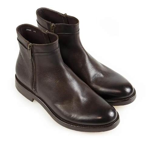 Doucal's DOUCAL'S DUNKELBRAUNE STIEFELETTE MIT REISSVERSCHL schwarz Laars