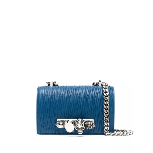 Alexander McQueen The Four Ring Blue Mini Bag Blue Mini Tas