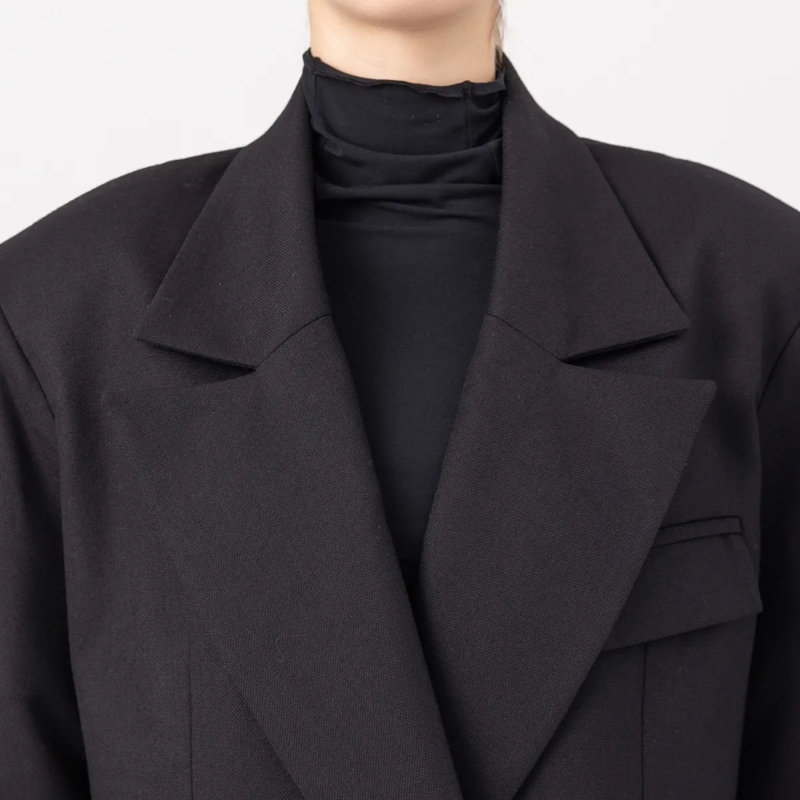 Helene Galwas Blazer Oversize Blazer aus Wolle JESSICA schwarz(Image 4)