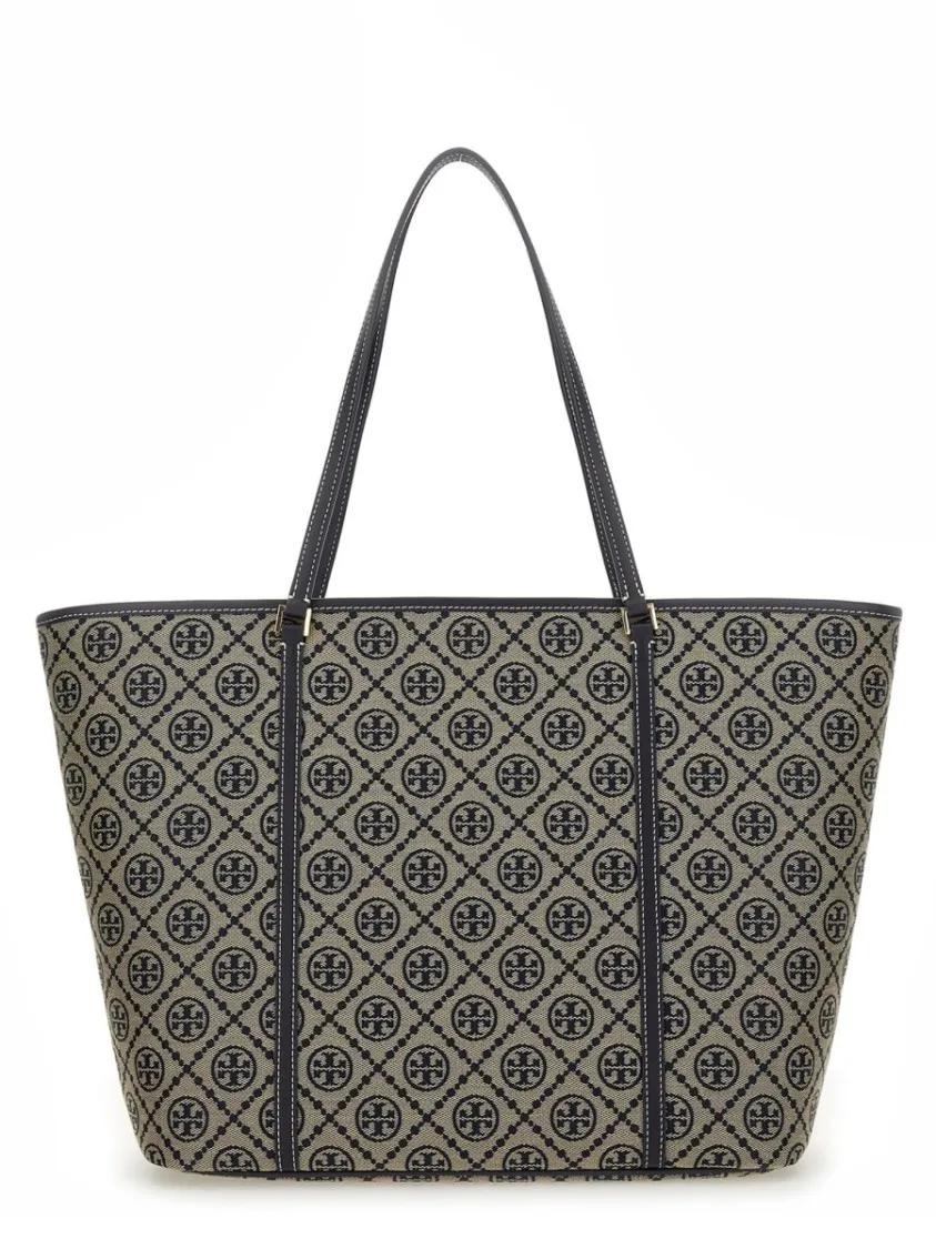TORY BURCH Shoppers & Totes T Monogram Shopping Bag With Zip in blauw