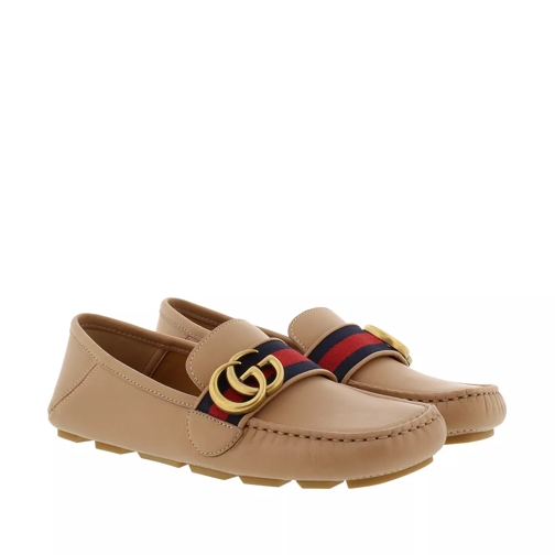 Gucci Velvety Calf Leather Loafers Camelia Loafer
