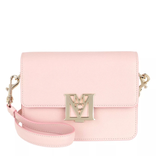 MCM Mena Visetos Leather Block Shoulder Bag Mini Powder Pink Cross body-väskor