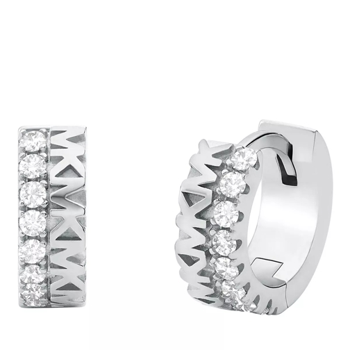 Michael Kors Monogram Huggie Earrings Silver Ring