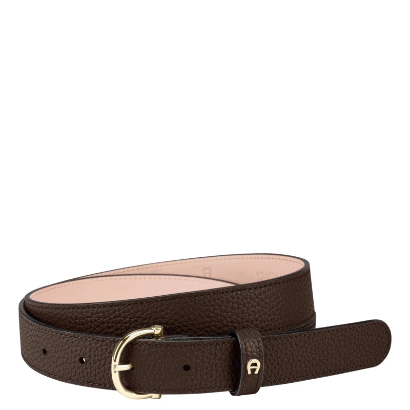 AIGNER Gürtel Gürtel aus genarbtem Leder braun