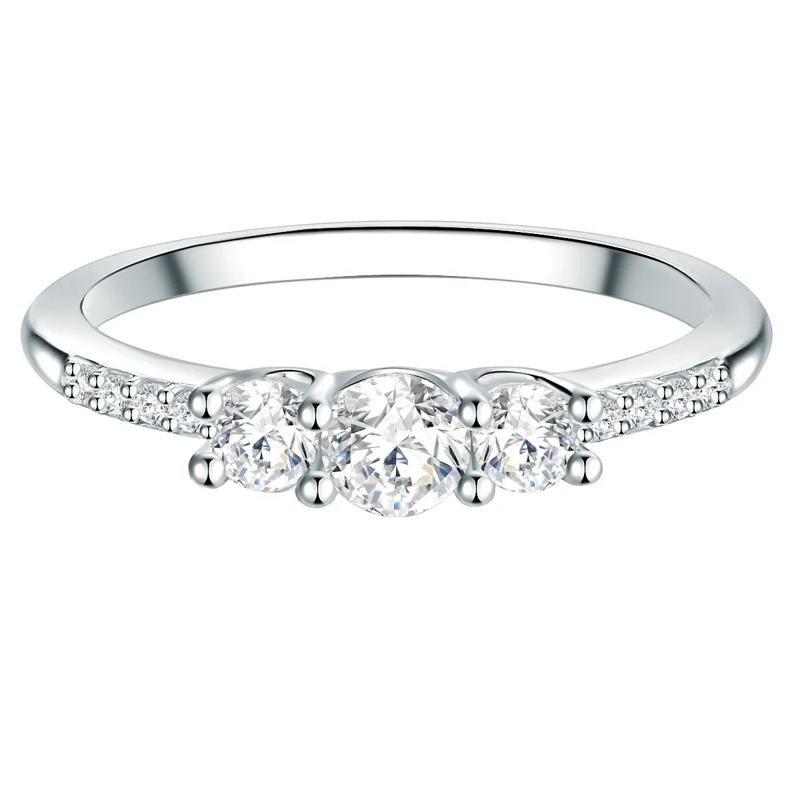 Trilani Ring Sterling Silber Ring Zirkonia silber