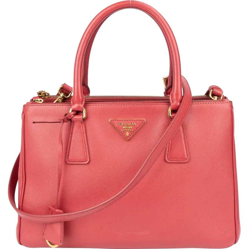 Prada Tote Prada Saffiano Leather Galleria Handbag rot