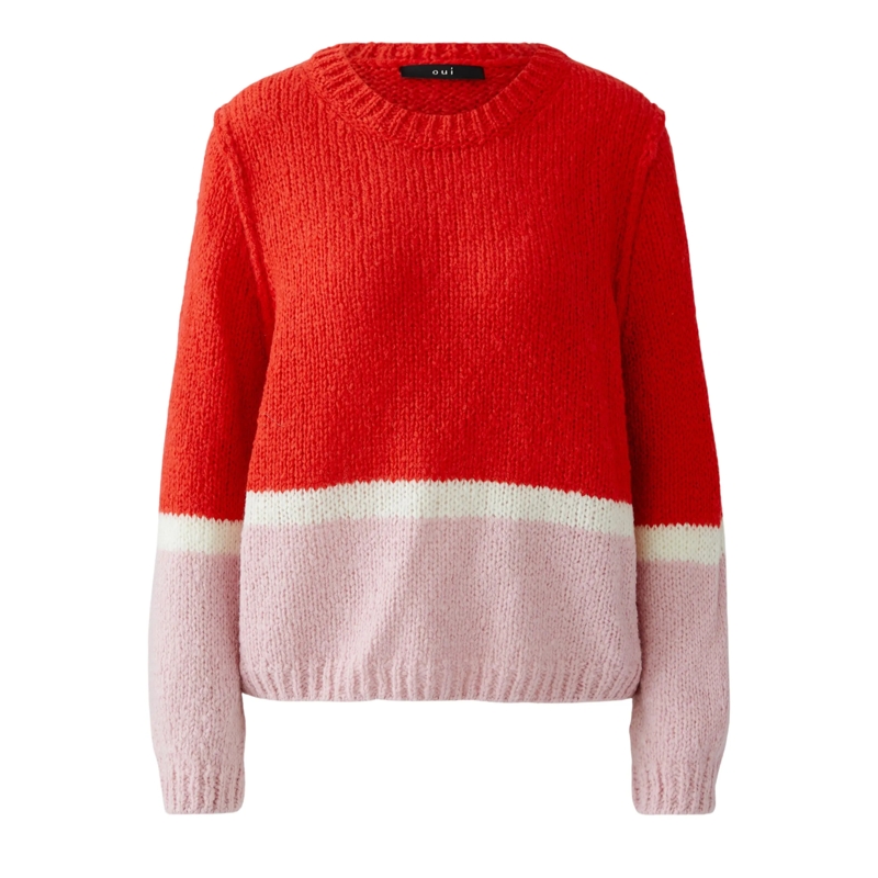 Oui Pullover Pullover rot