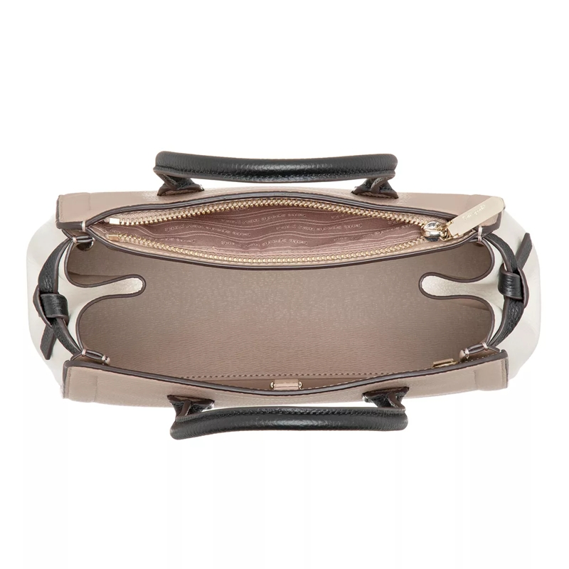 Kate Spade New York Tote Knott Colorblocked Pebbled Leather Medium Satchel Kraft Paper Multi(Image 6)