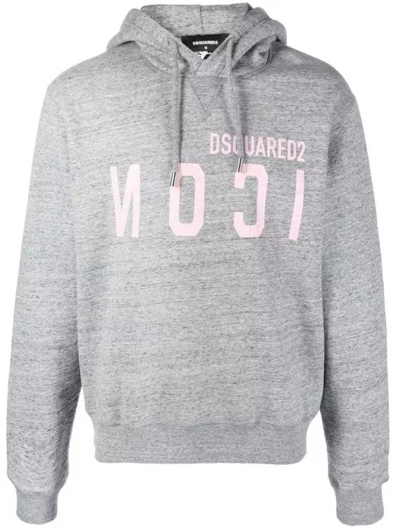 Dsquared2 - Reverse Icon-Logo Hoodie - Größe XXL - gray