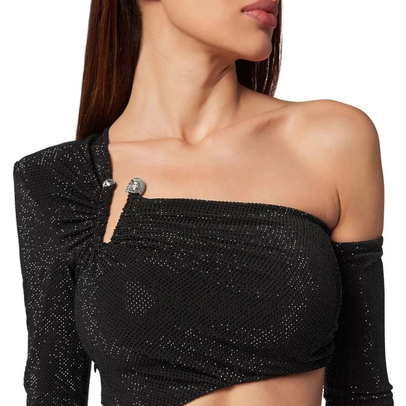 Philipp Plein Minikleid Minikleid Mit Schmucksteinen schwarz(Image 4)