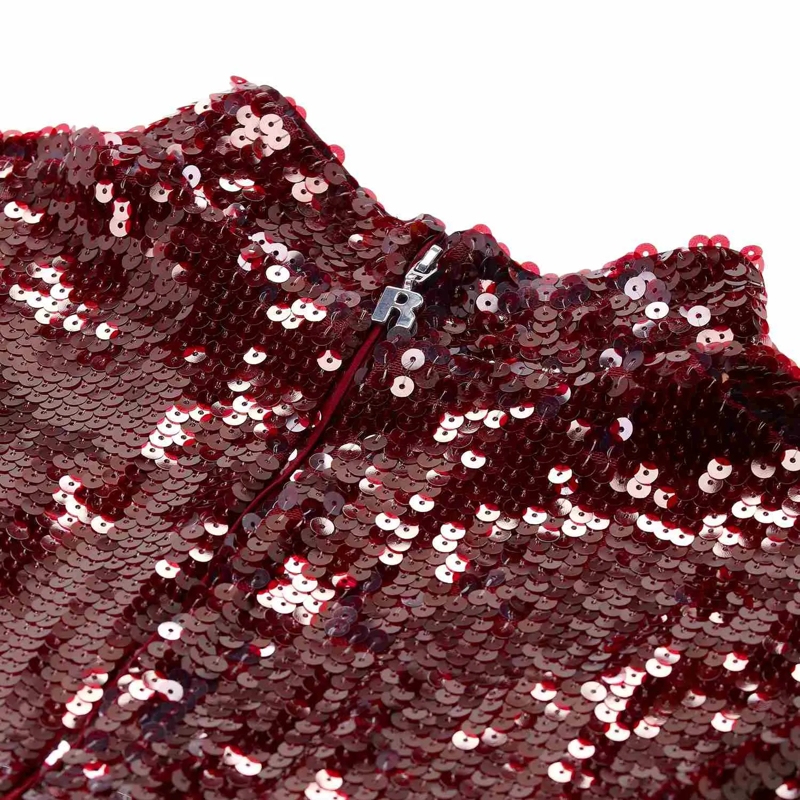 Rotate Maxikleid Maxikleid mit Pailletten rot(Image 4)