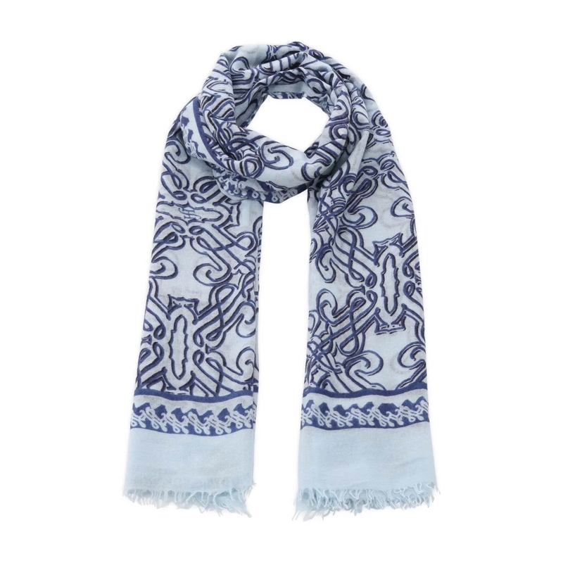 Friendly Hunting Leichter Schal Schal aus Kaschmir Blau