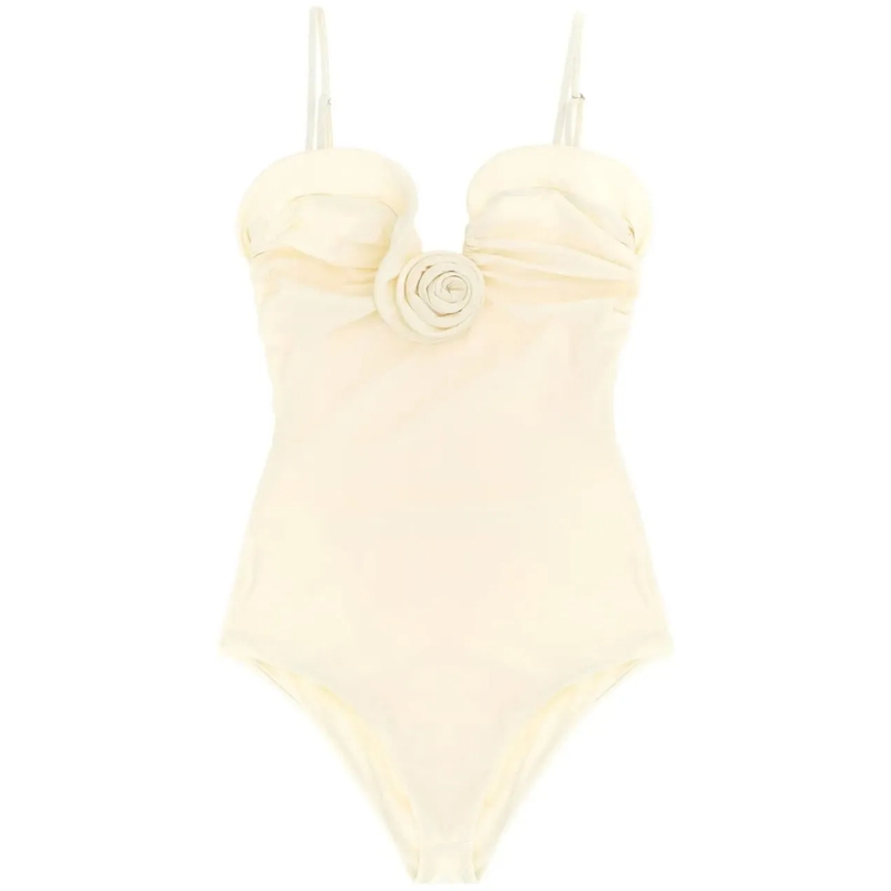 Magda Butrym T-Shirt Swimsuit 07 Cream weiß