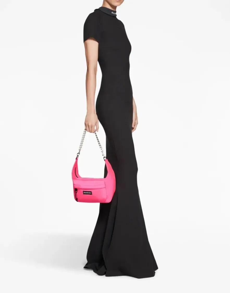 Thumbnail - Balenciaga Hobo Bags - Raver Medium Chained Shoulder Bag - Gr. unisize - in Rosa - für Damen