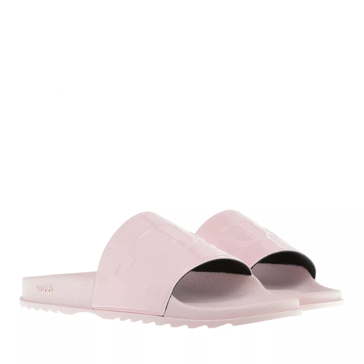 Hugo boss pink sliders hot sale