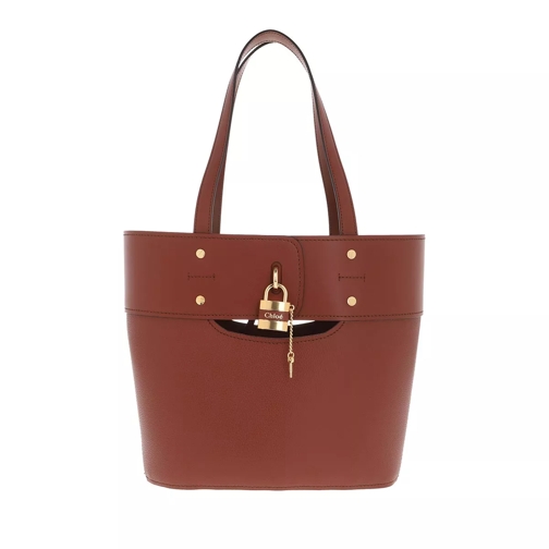 Chloé Aby Tote Bag Leather Sepia Brown Tote
