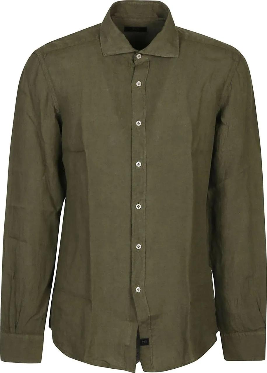 Thumbnail - Fay - Long Sleeve Shirt Green - Größe 42 - grün