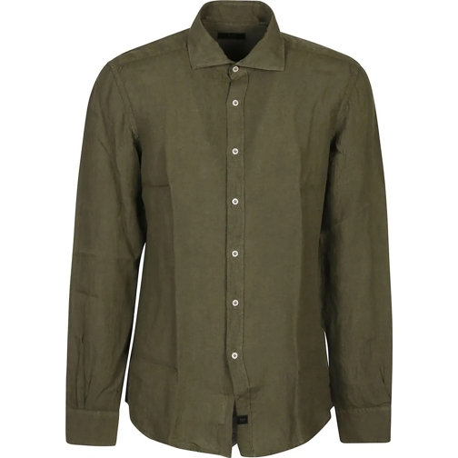 Fay Casual topjes Long Sleeve Shirt Green grün