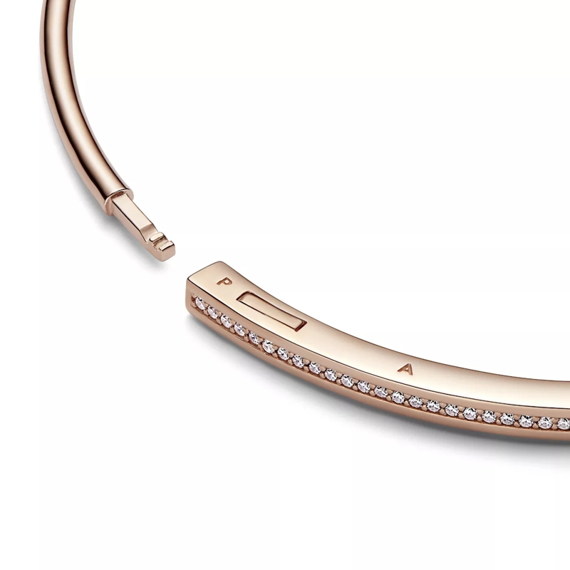 Pandora  Pandora Signature RoséGoldfarbene I-D Pavé Armband Roségold(Image 4)
