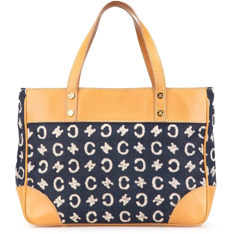 Celine Tote C Macadam Denim Handbag blau