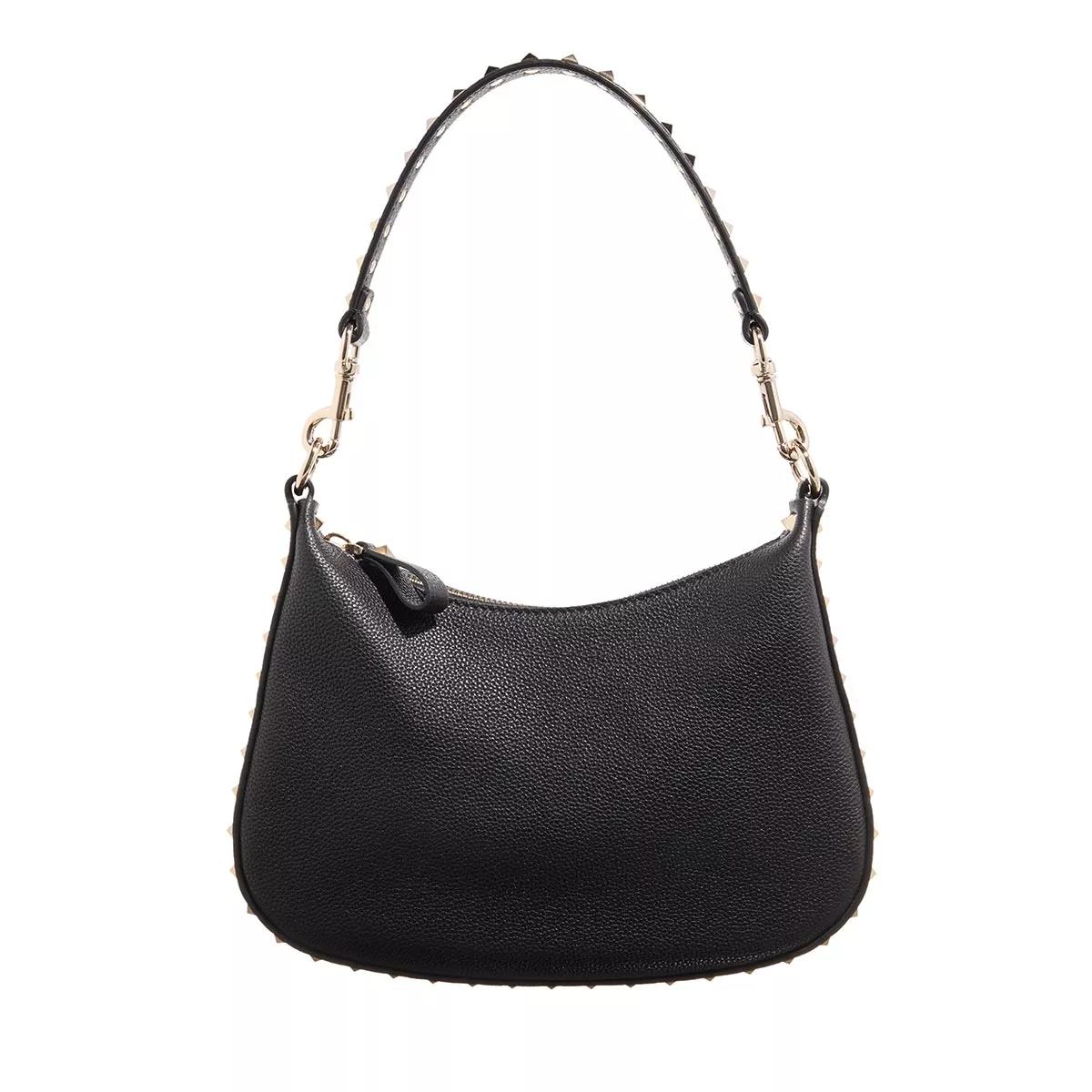 Valentino Garavani Small Hobo Rockstud Black | Hobo Bag