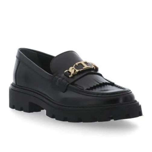 Tod's Ballerina Leather Loafers Black