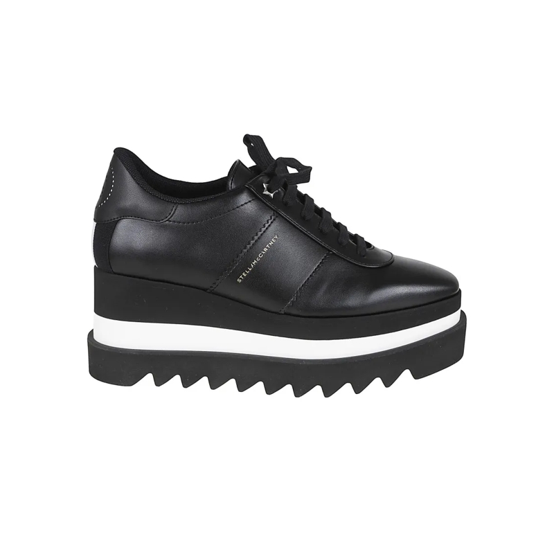 Stella McCartney Lage-top sneaker Sustainable Black Sneakers With Platform Sole Black