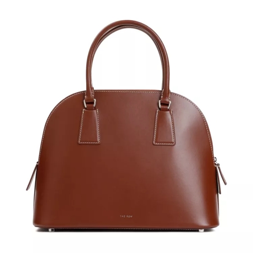 The Row Nina Cherry Wood Calf Leather Shoulder Bag Brown Schoudertas